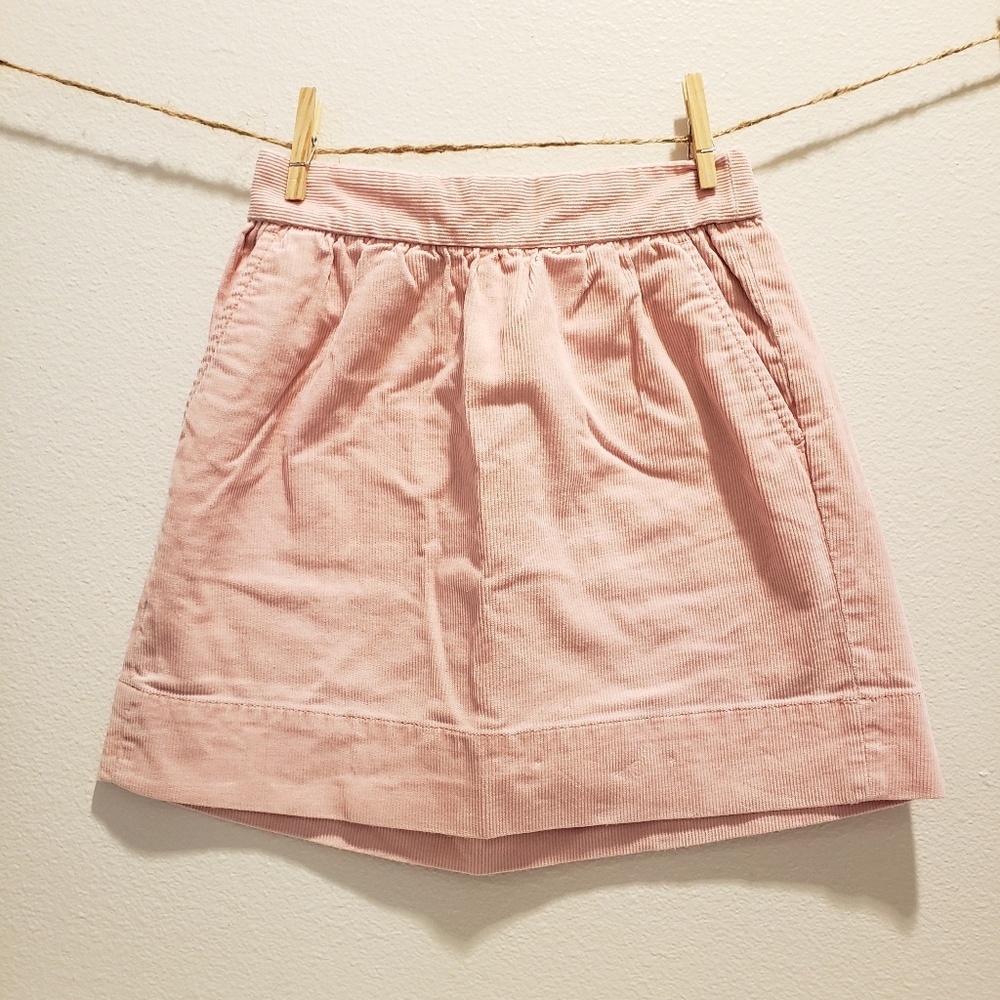 Crewcuts pink corduroy skirt